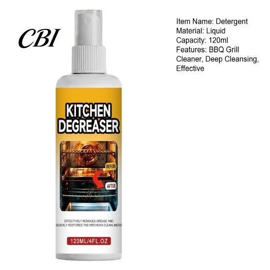 Kitchen Degreaser BBQ Grill Cleaner, Quick And Easy Deep Cleaning Spray Surface Cleaner Detergent, for Stainless Steel Enamel Surfaces Multi-surface