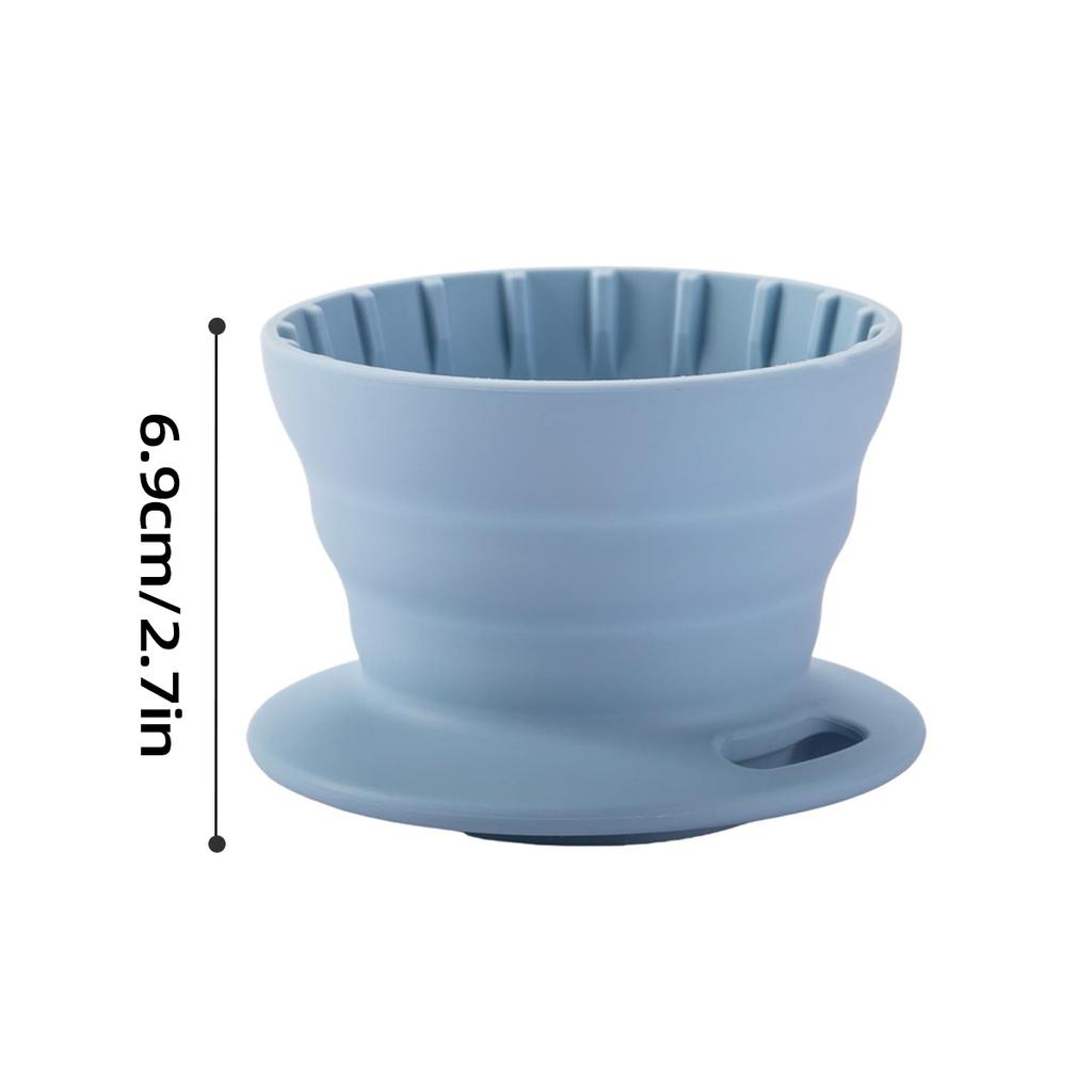 Складная кофеварка Leeseph, многоразовый силиконовый фильтр для кофе, портативная кофеварка для заваривания кофе, для путешествий и кемпинга