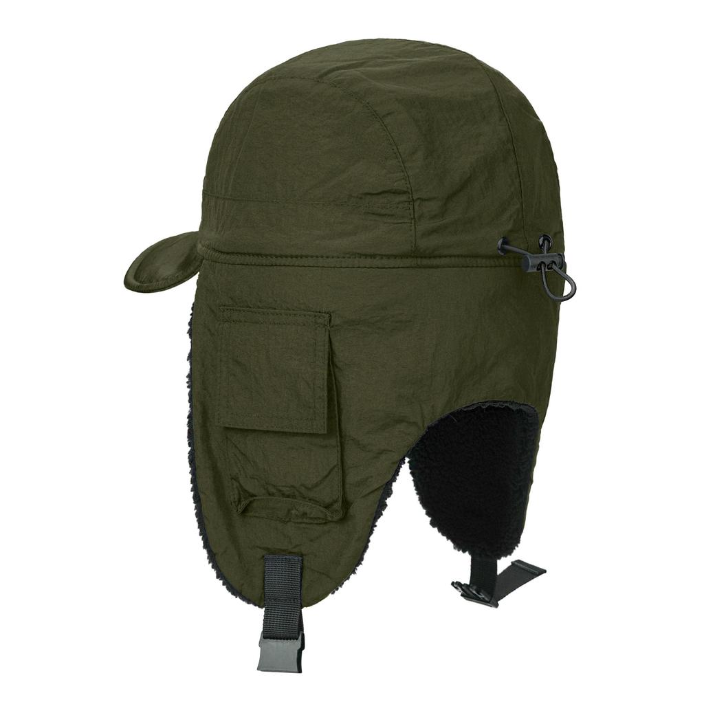 Кепка пилота с щеткой для защиты от холода, для поездок на работу или для уборки снега на открытом воздухе [Croogo] Кепка, теплая, подкладка, защита, клапаны, водонепроницаемая, кепка,