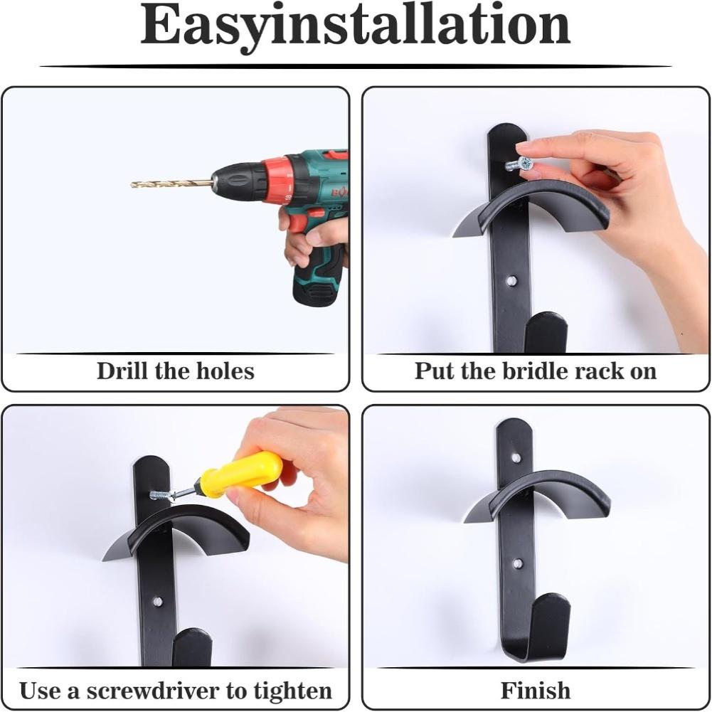 2 шт. Настенный металлический держатель для седел и уздечек для конного хранения. Разработан для организации конюшни и экономии места.