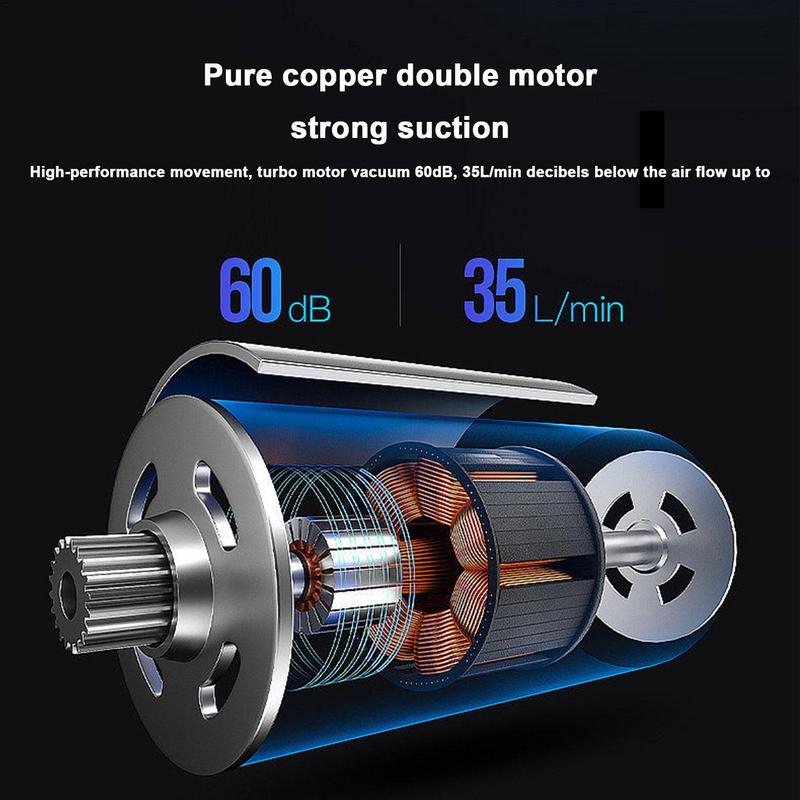 Ручной беспроводной пылесос для ручного пылесоса с мощным всасывающим фильтром и аккумуляторной батареей