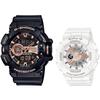 Водонепроницаемые парные часы Casio для мужчин и G-SHOCK Baby-G для женщин, аналоговые, цифровые, черные, белые, GA-400GB-1A4BA-110RG-7A