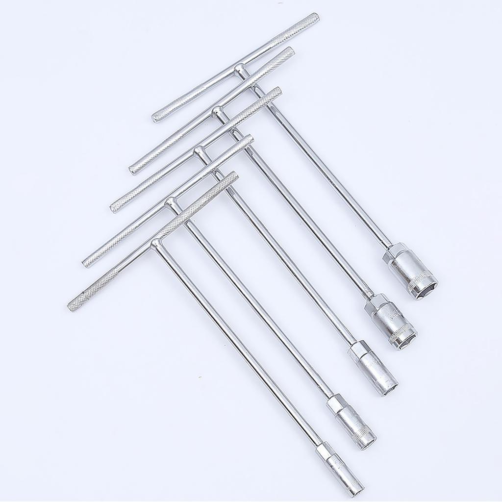 Steel T Handle Hexagonal Socket Wrench Tool for Car Engine and Chassis Bolt Fastening Removal Narrow Spaces Applications