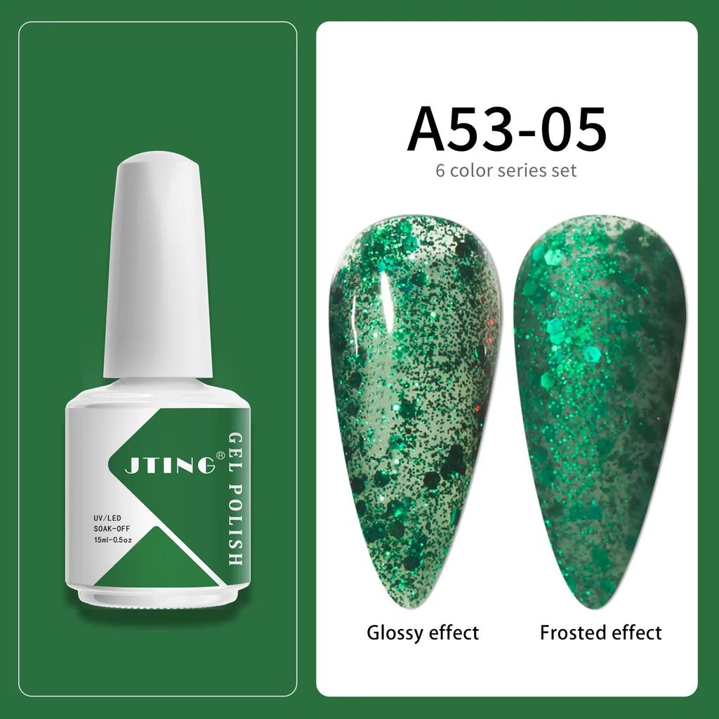 JTING Фабричный поставщик материалов для ногтей Набор гель-лаков для ногтей 6 цветов OEM Частная марка 15 мл УФ-гель-лак Индивидуальный логотип бренда