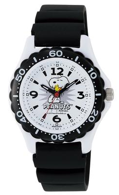 Часы Analog Snoopy водонепроницаемый уретановый ремешок белый x черный [Citizen Q&Q] AA96-0016