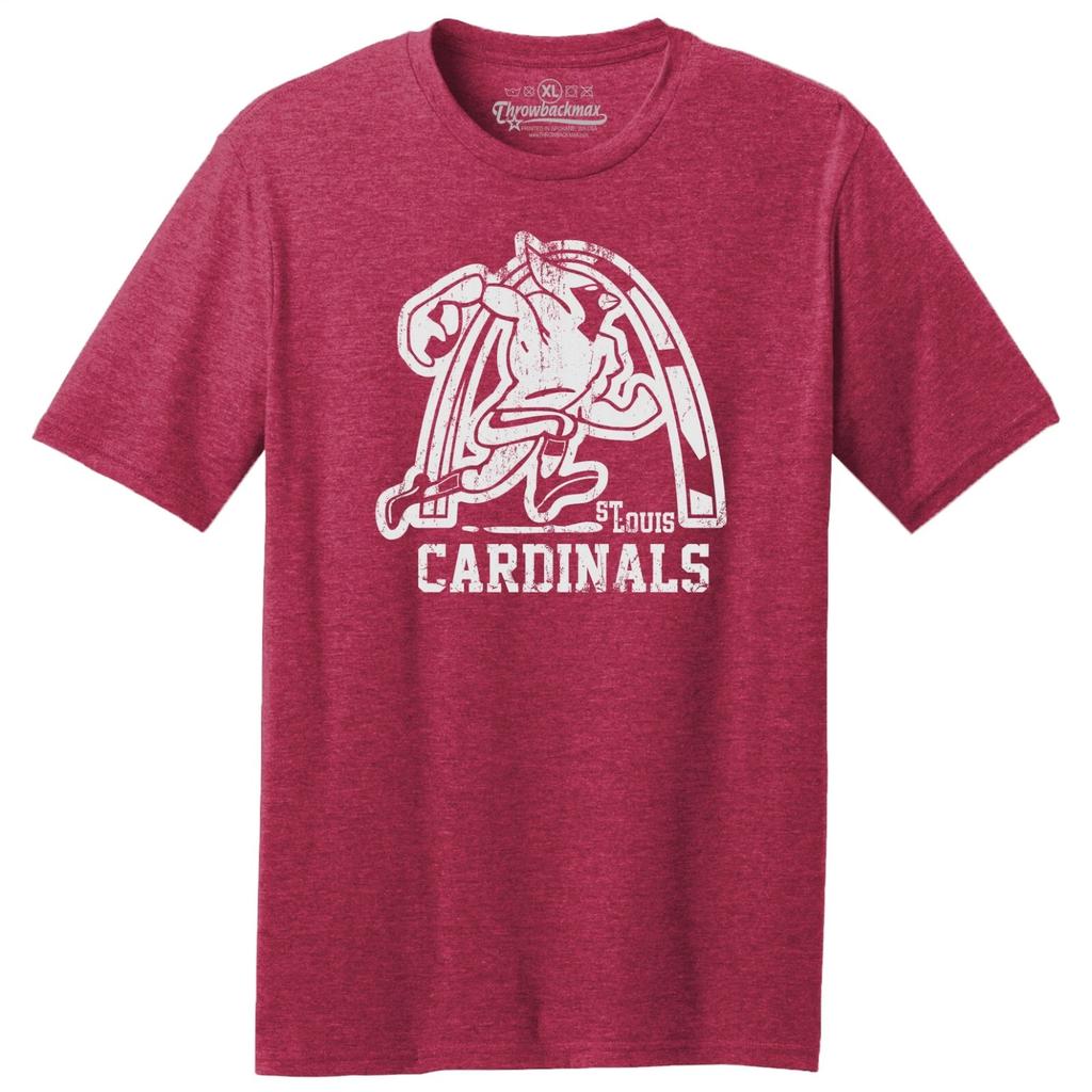 Улица. Louis Cardinals 1960 Футболка с коротким рукавом TRI-BLEND