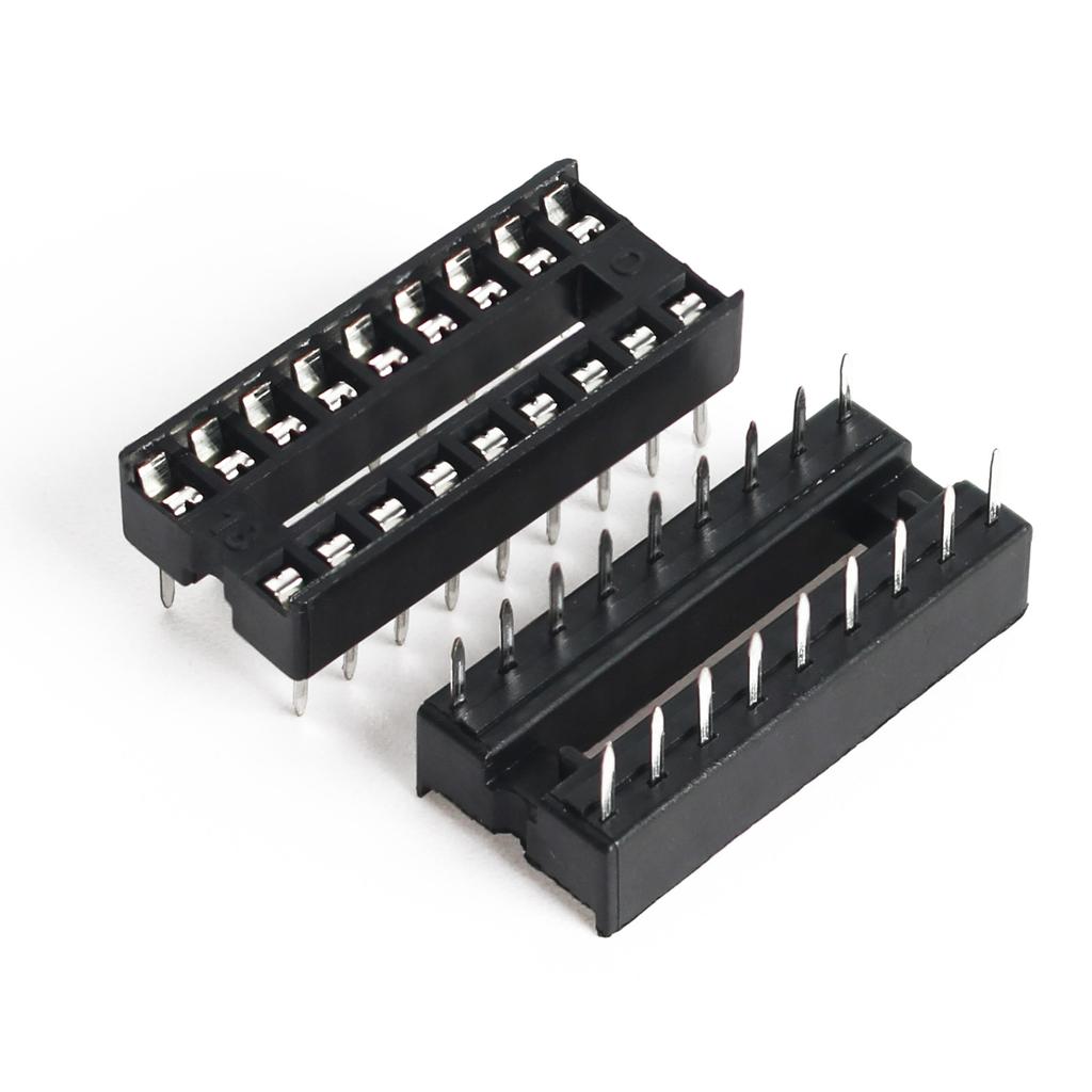 10PCS IC Seat 6P/8P/14P/16P/18P/20P/24P/28P DIP IC Socket Adaptor Solder DIY Sockets