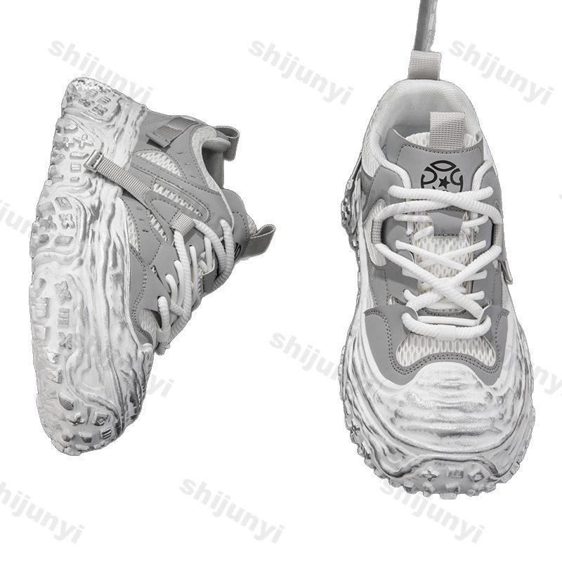 Men's Casual Sneakers 2025 New High Quality Platform Thick Soled Height Increasing Breathable Running Shoes Zapatos Para Hombres