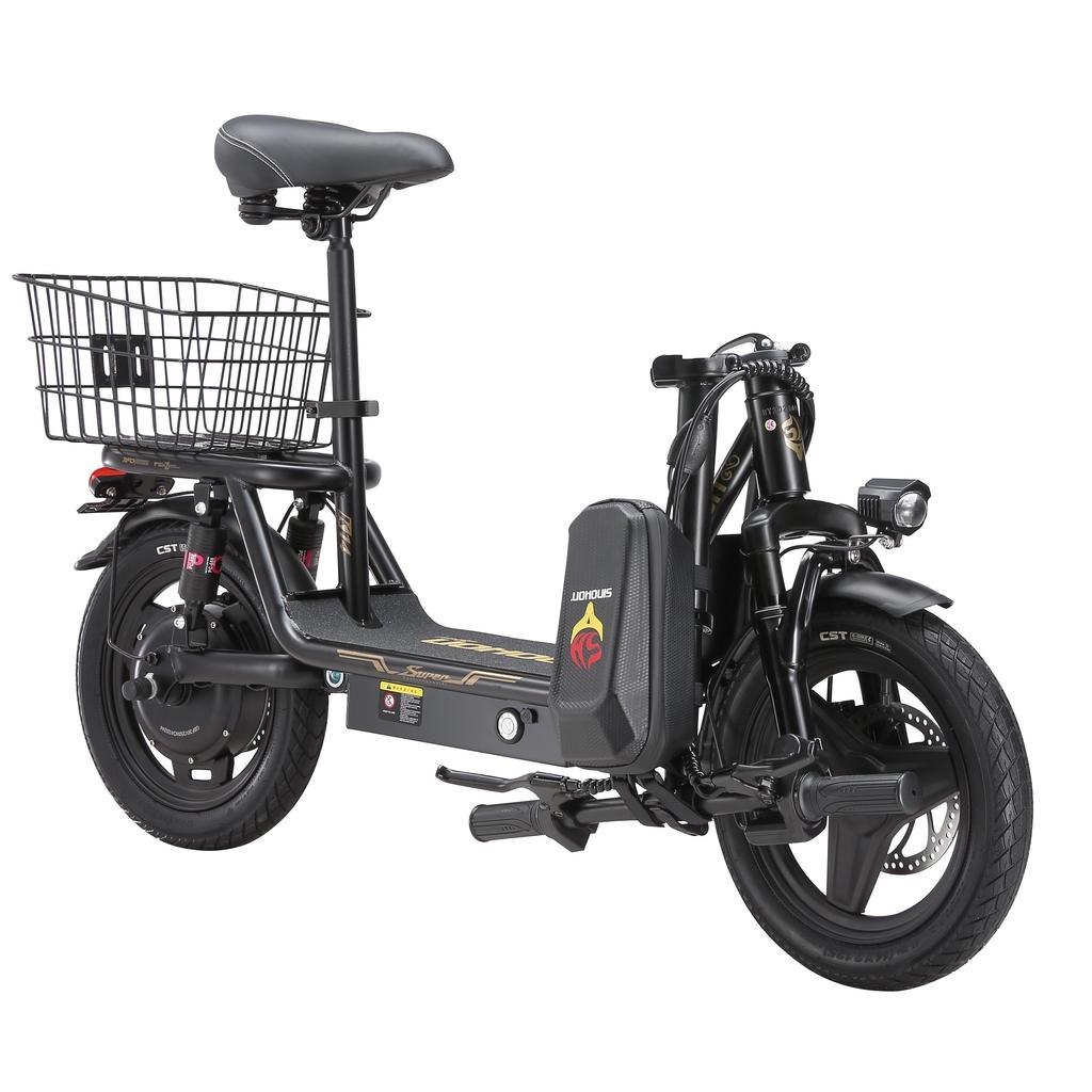 SINOHON K14 Городской складной электросамокат с сиденьем, двигатель 240 Вт, аккумулятор 36 В 13 Ач, 14-дюймовые дорожные шины, удобный электросамокат