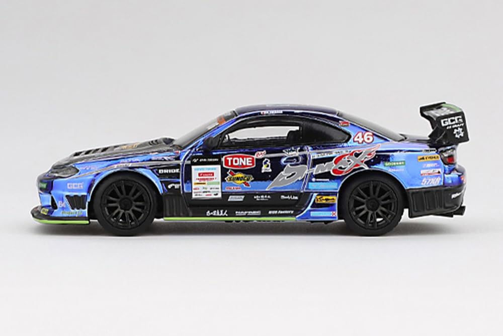 MINI GT Масштаб Nissan Silvia D1 GP 2023 RACING Эксклюзив для Японии Готовая модель 1/64 (С15) #46 D-MAX (Правый руль) MGT00857-BL
