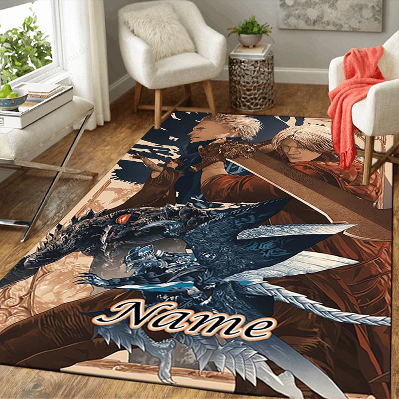 Custom 1Pc Devil May Cry Theme Rug Office Carpet Indoor Outdoor Entrance Doormat Nonslip Soft And Comfortable Living Room D291536