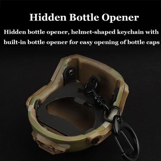 Брелок-подвеска со скрытой открывалкой для бутылок. Реалистичный легкий широко используемый орнамент в виде брелка в форме шлема.