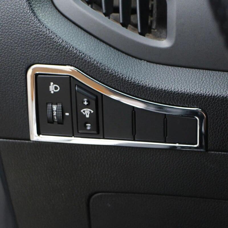 Для Kia Sportage R SportageR 2011 2012 2013 2014 2015 автомобильная хромированная крышка переключателя фар накладка аксессуары аксессуары