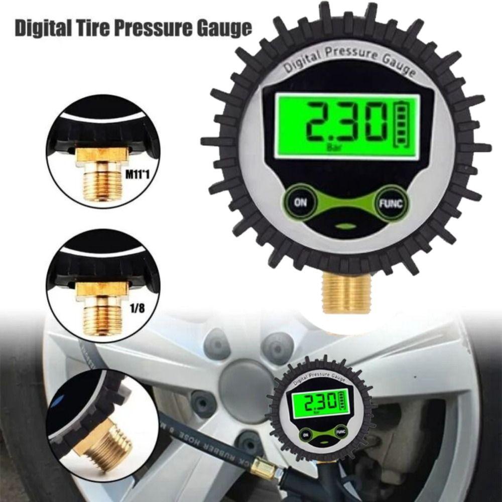 Светодиодный дисплей Цифровой манометр для шин ЖК-подсветка Манометр Новый тестер шин Велосипед