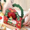 5 шт. Новые Рождественские коробки для угощений с ручкой Мультяшный Санта-Клаус Красный Зеленый Подарочный упаковочный пакет Бумажный Navidad Декор Xmas Упаковка