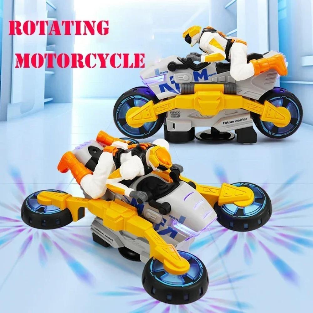 Transformation Stunt Motorcycle Model Toys Electric Music Lighting 360 Degree Rotation Vehicle Toy Kids Birthday Christmas Gifts
