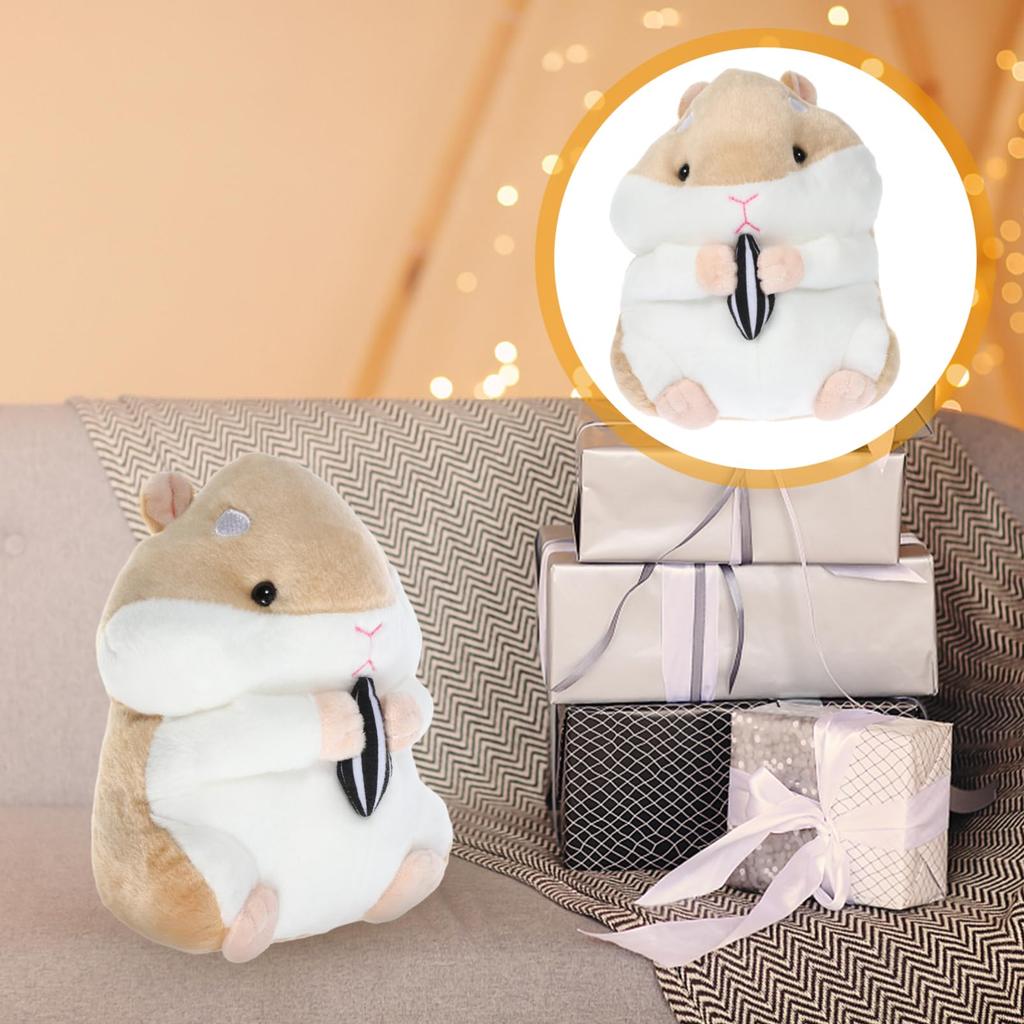 LIFKOME Плюшевая игрушка-хомяк, Пушистая и милая, Игрушка-животное, Декор персонажа, Сшитая обертка, Фигурка, 23 см