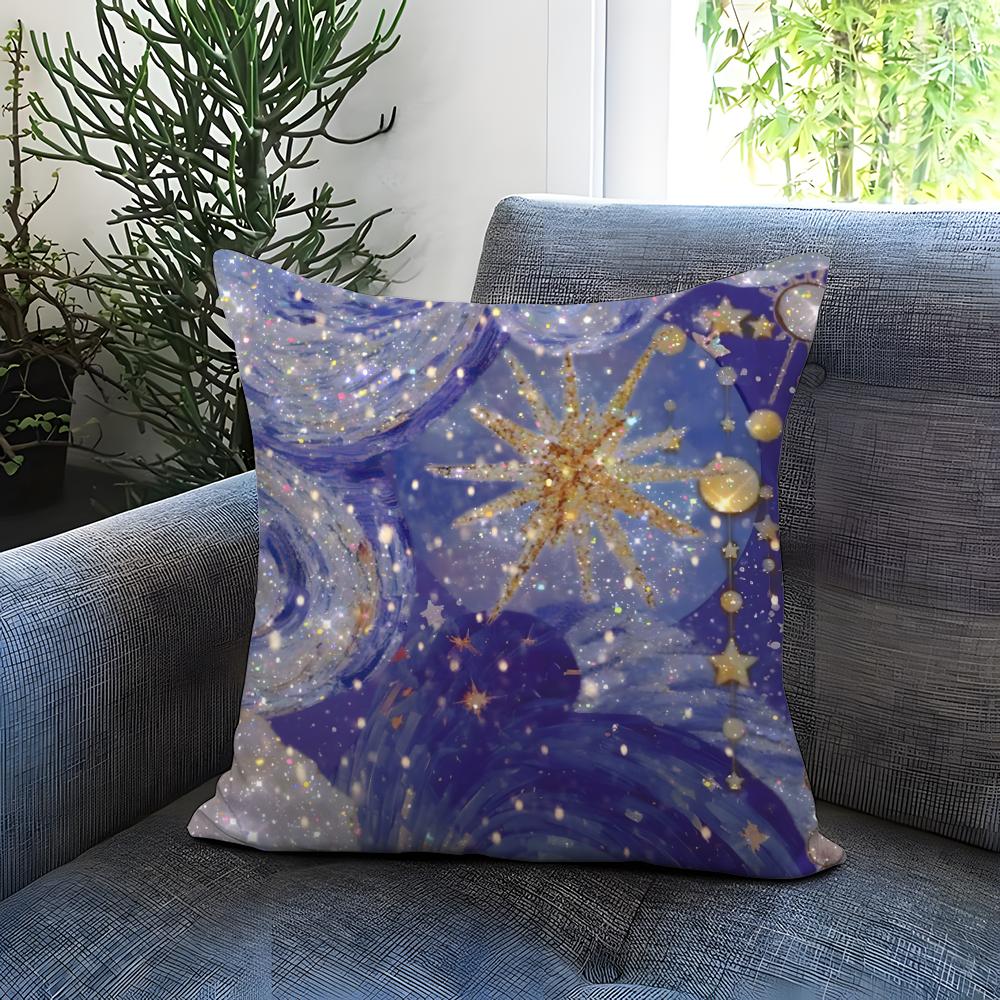 Starry Sky Texture Cushion Cover Comfortable Reversible Pillow Cover Ideal for Car Sofa Bedroom Beyond