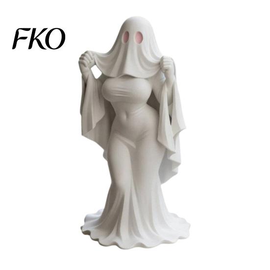 Niche Personality Statue Ghost Lady Ornament, Durable PLA 3D Printing Halloween Figure, Decor Figurine Full of Mystery Collectible, for Desktop