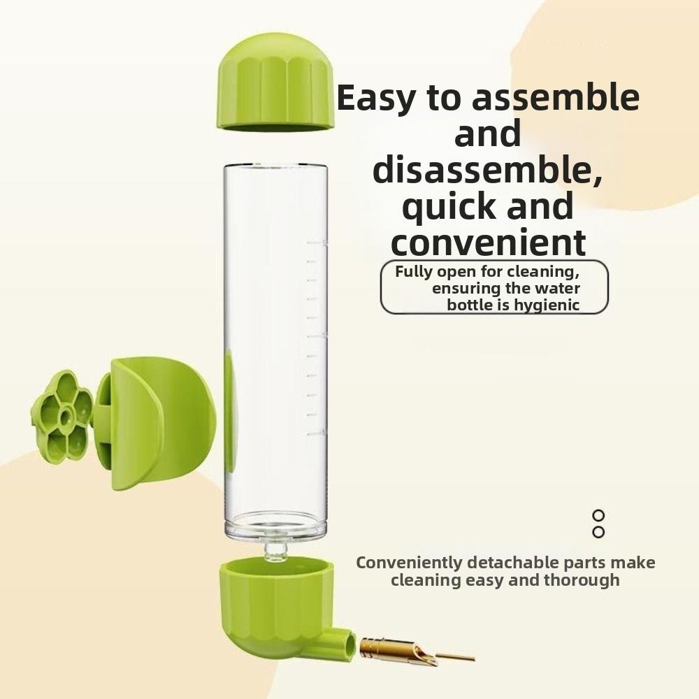 200ml Automatic Bird Water Feeder Detachable Leak Proof Parrot Drinking Fountain Top Fill Transparent Automatic Drinking Bottle