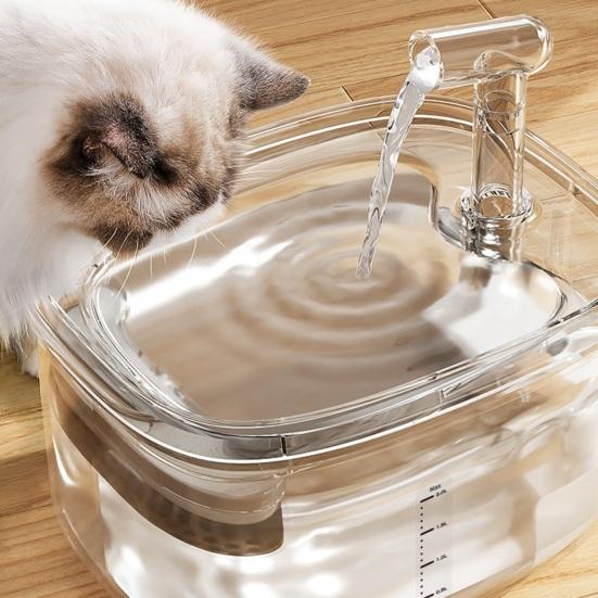 Автоматический фонтанчик для кошек с 5-уровневой системой фильтрации, бесшумный, легко чистится, диспенсер для воды для домашних животных