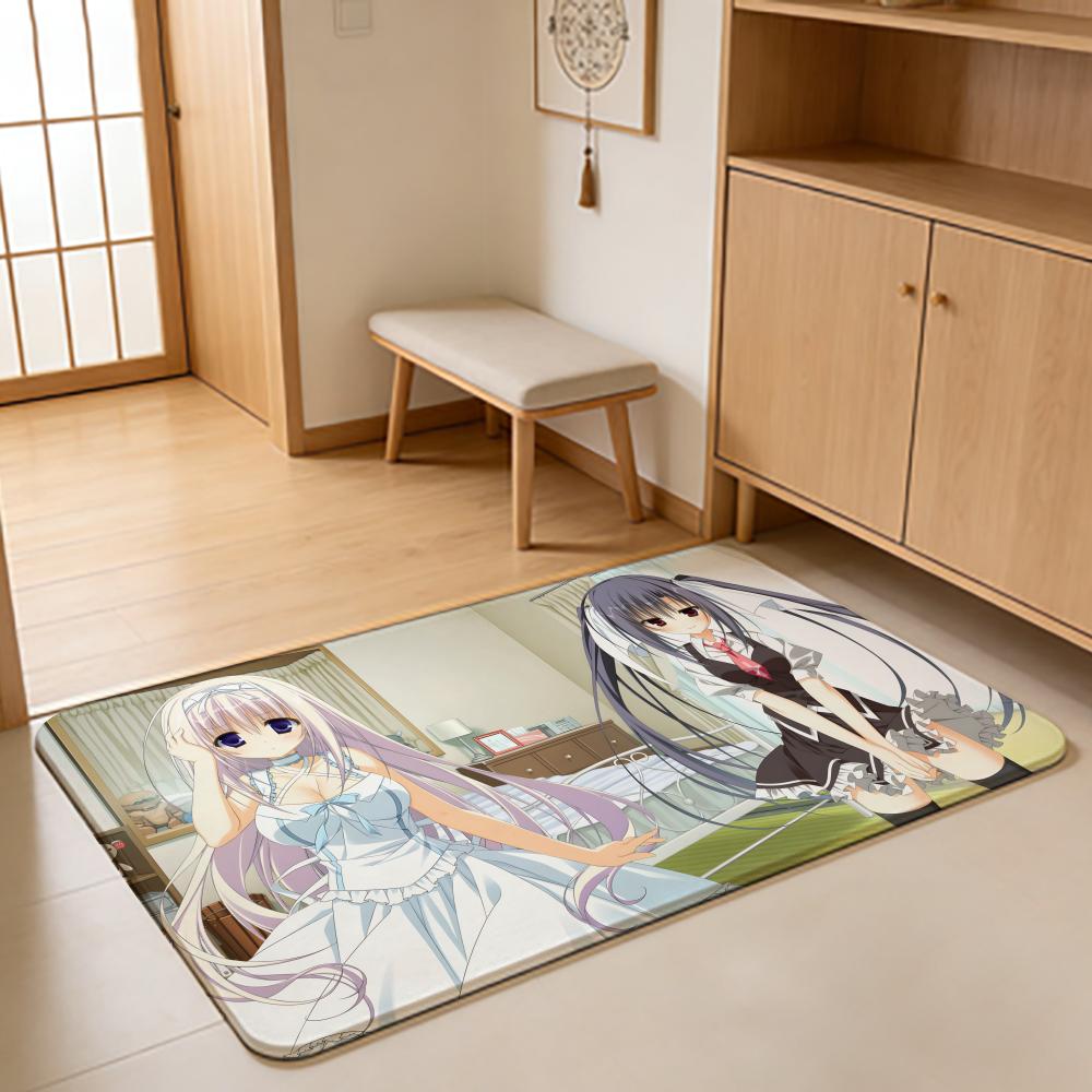 ANIME D-Da C-Capo Floor Mat Absorbent Floor Mat Non-Slip Entrance Rug for Bathrooms Restrooms and Toilets