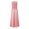 2023 Summer European & American Deep V-Neck Solid Color Maxi Evening Dress with Slit