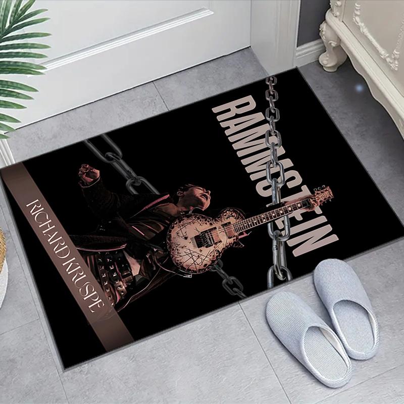 1pc Rammstein1 Design Area Rug - Non-Slip, Soft & Cozy Floor Mat for Living Room, Bedroom, Office - Indoor/Outdoor Decorative Carpet