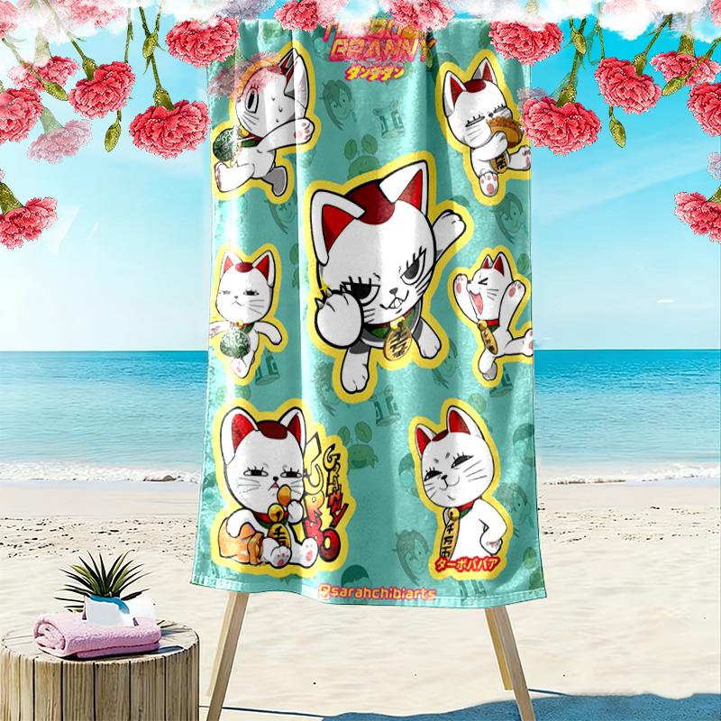 Turbo Granny Cartoon 2D Flat Print Beach Towel, Large Soft Quick Dry Towel for Beach Camping SwimmingZSTJ0915112