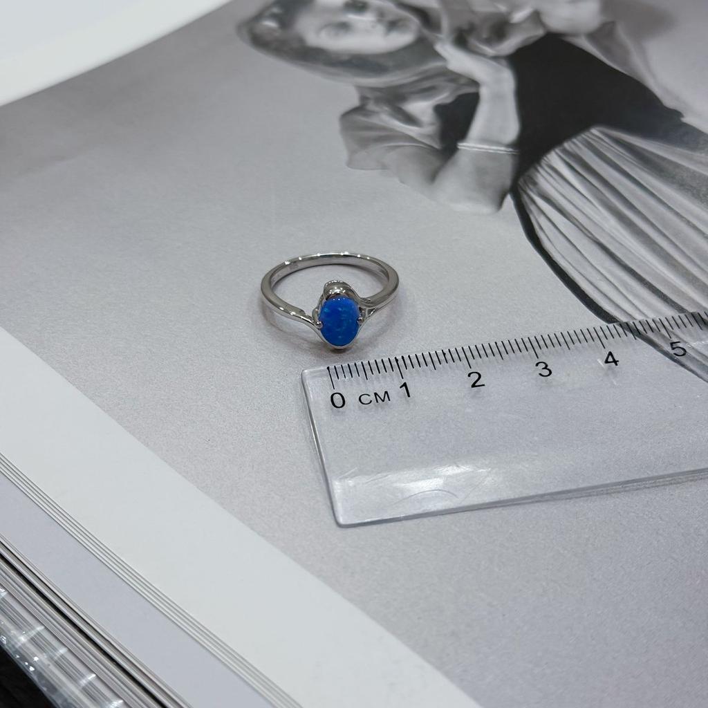 Серебряное кольцо с опалом 0.467ct, вес изделия 2,34 гр (2170143)
