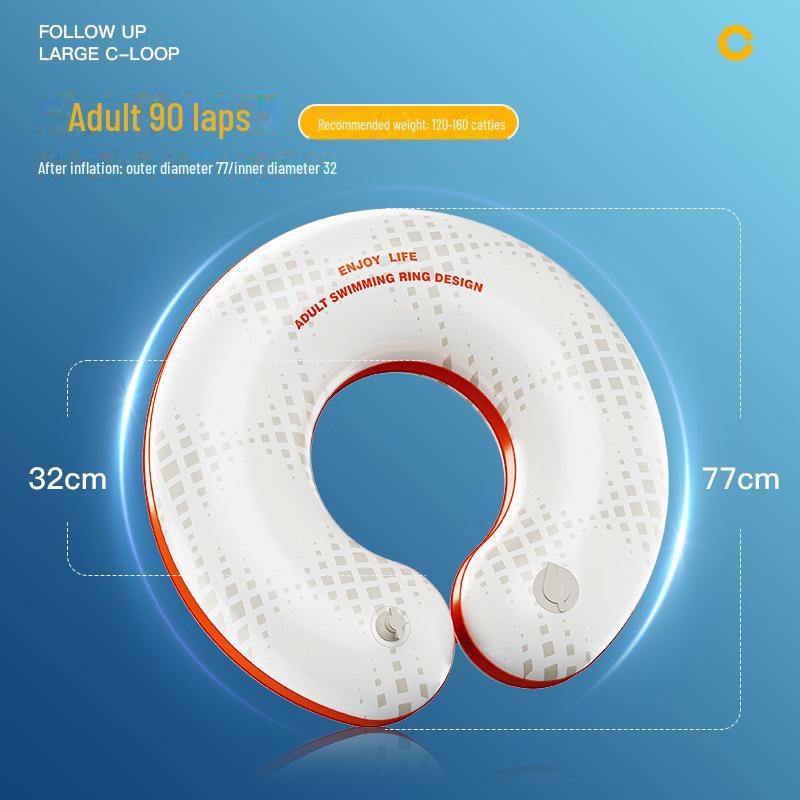 Прочный детский надувной плавательный круг толкающего типа