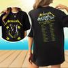 РЕДКИЙ! Двусторонняя футболка M72 World Tour 2025 - 2026, Футболка Metallica Tour ГОРЯЧАЯ НОВАЯ Унисекс Футболка