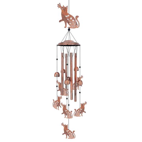 Yousheng Animal Wind Chime металлический ветровый колокольчик для собак или кошек, подвесной ветровый колокольчик для улицы, дома, комнаты, балкона, сада, декор