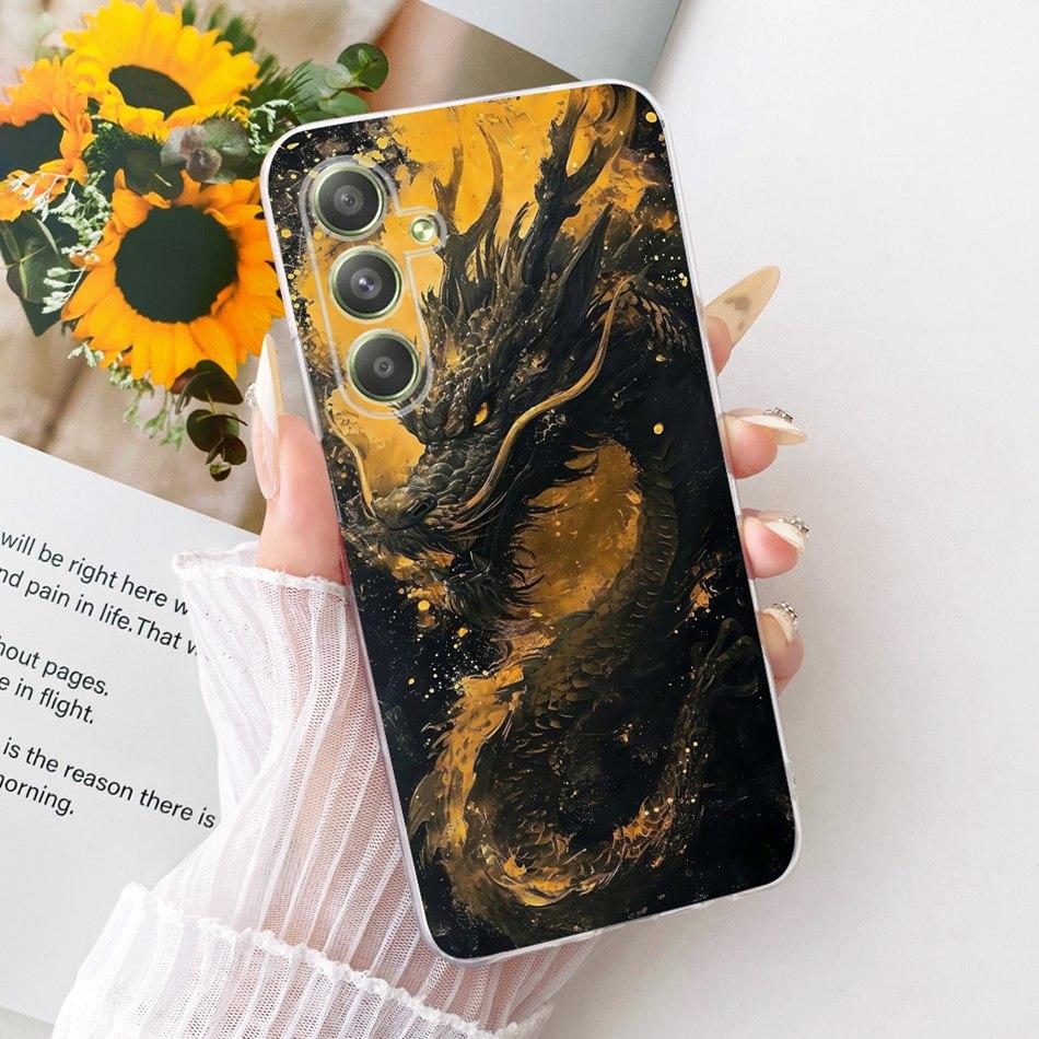 Для Samsung Galaxy A54 Чехол для телефона с рисунком Крутой Дракон Тигр Для Samsung A54 5G SM-A546B Мягкие Силиконовые TPU Чехлы