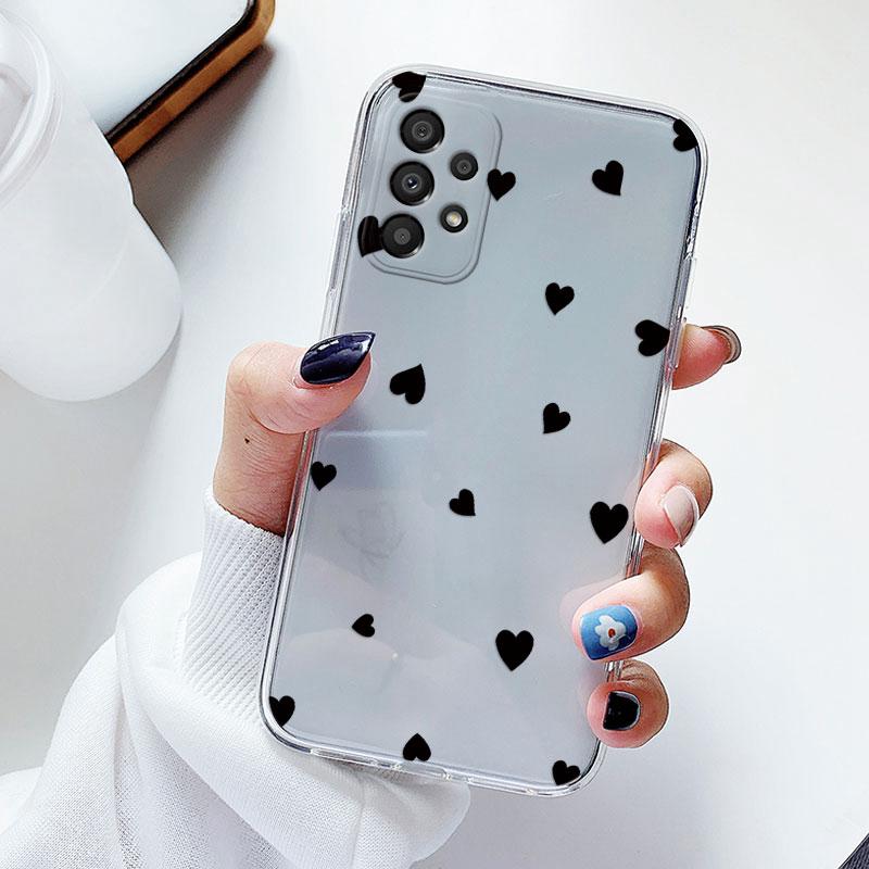 Чехол для телефона Samsung A53 5G A33 Цветочный силиконовый чехол для Samsung Galaxy A73 Fundas Coque Прозрачный мягкий Capas Цветочный ТПУ