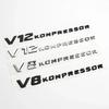 3D ABS V8 V12 KOMPRESSOR Буквы Наклейка Значок Эмблема на Крыло Для Mercedes Benz C E S R CLA CLS CLK SLK SLR AMG