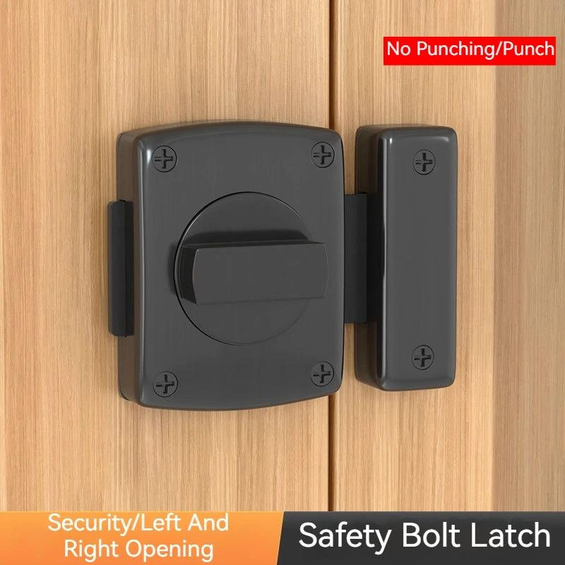 Cast Metal Hook Door Latch Bathroom Door Right-angle Push-pull Left And Right Rotating Latch Partition Anti-theft Door Lock