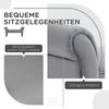 Bench, Bed Bench, Sturdy Construction, Soft Padding, 102x36x51 cm, Gray