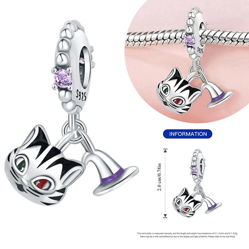 Copper Charms Luminous Pumpkin Skull Beads For Dangle Diy Gift Halloween Series Charms