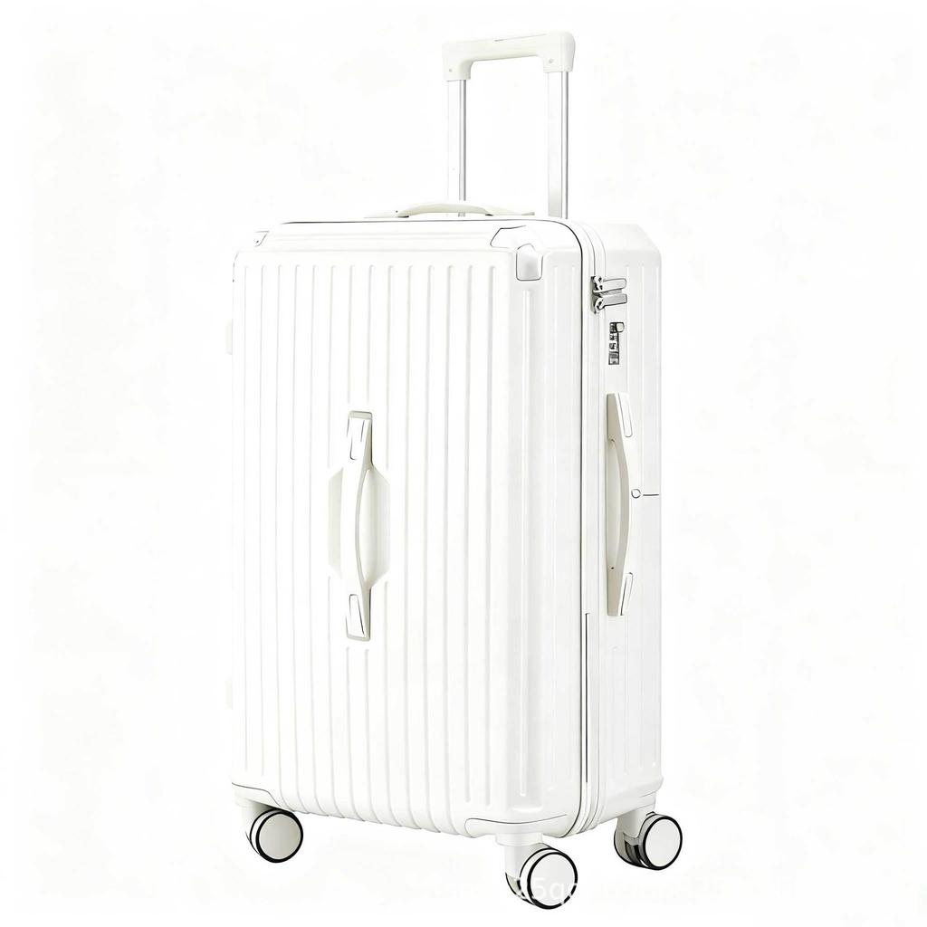 2025 Чемодан-тележка из кожи большой вместимости 24 дюйма с кодовым замком - Минималистичный дизайн для мужчин и женщин