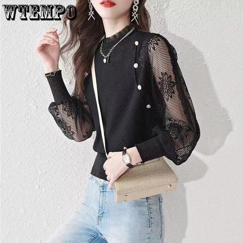 Women's Knitted Sweater Thin Cut Hollow Short Top Design Sense Sweater