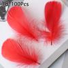 100pcs 6-12 Cm Natural Colourful Goose Feather Plume for Wedding Party Clothing Decoration DIY Craft Feathers