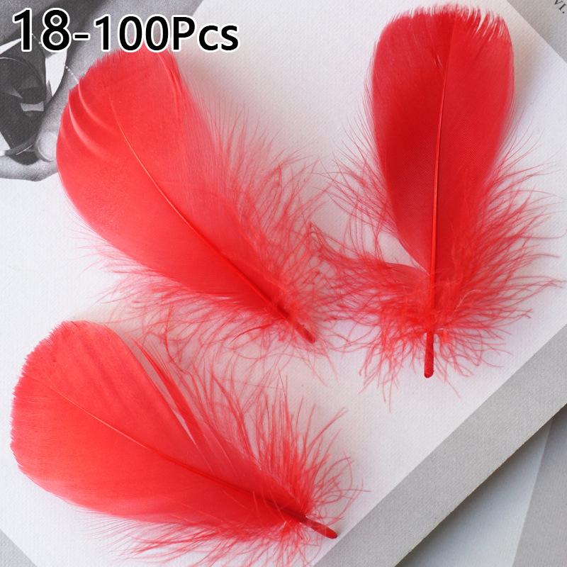 100pcs 6-12 Cm Natural Colourful Goose Feather Plume for Wedding Party Clothing Decoration DIY Craft Feathers