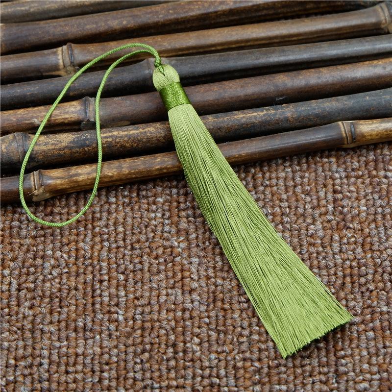 12 см ледяной шелковый бахрома Suizi антикварный длинный подвесной веер с шипами древний ципао ханфу бахрома кулон ручной работы аксессуары