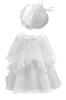 LovKin Baby Dress Set with Formal Perfect for Baby Shrine and Hospital Size 12M Girl's 3-Piece Ribbon, Tulle, Showers, Visits, Outfits, White,