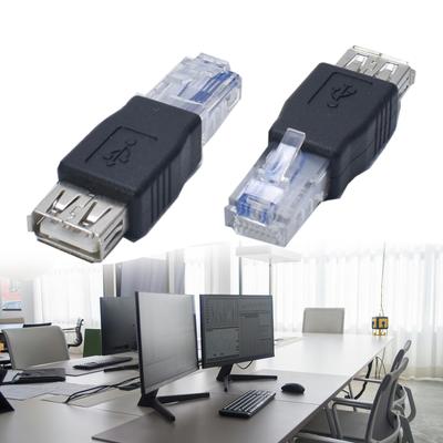 2шт. Адаптер Ethernet - USB Адаптер USB - Ethernet RJ45 Ethernet Male - USB Female Конвертер для маршрутизатора модема ADSL