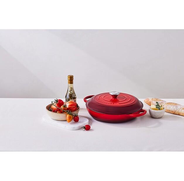 Сковорода Le Creuset Gourmet Professional, чугунная, круглая, 30 см, 3.5 л, красная (21180300602430)