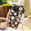 Protective Ring Phone Case For Blackview Shark8/Oscal Tiger12 Kickstand Phone Holder Lanyard Anti-knock Anti-dust Flower
