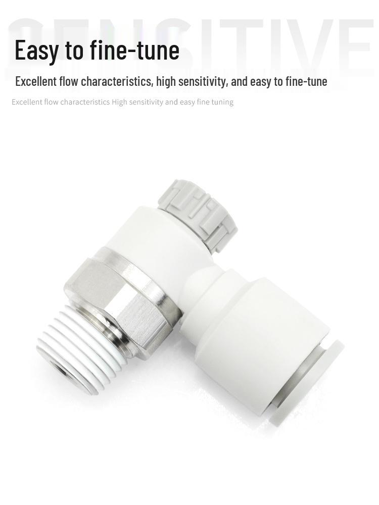 PTL Pneumatic Throttle Valve, Push-Lock Mini Connector, Speed Control Valve PTL4M401 6M5 601A-M
