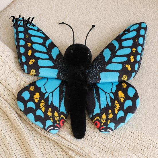 Soft Body Doll Realistic 3D Butterfly Plush Toy, Stuffed Throw Pillow, Home Display Insect Animal Decor, Gift for Kids Girls, Ornament Vivid Design